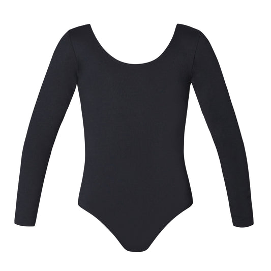 Jesse Long Sleeve Leotard - Adult Black