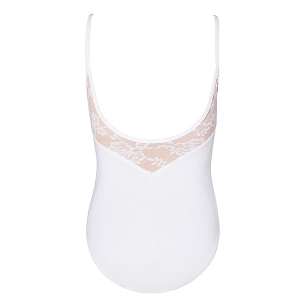 Grace Lace Camisole Leotard - White Child