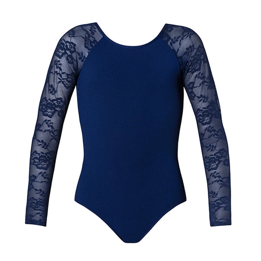 Hailey Lace Leotard - Child Navy