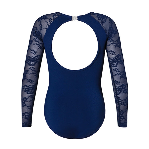 Hailey Lace Leotard - Child Navy