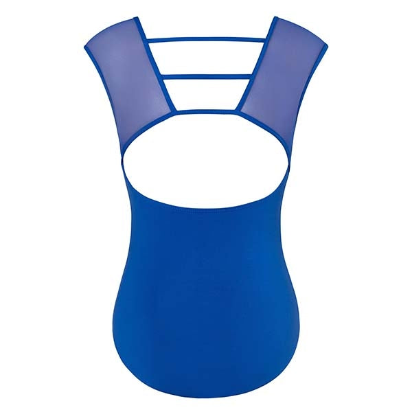 Estella Mesh Leotard - Child Cobalt