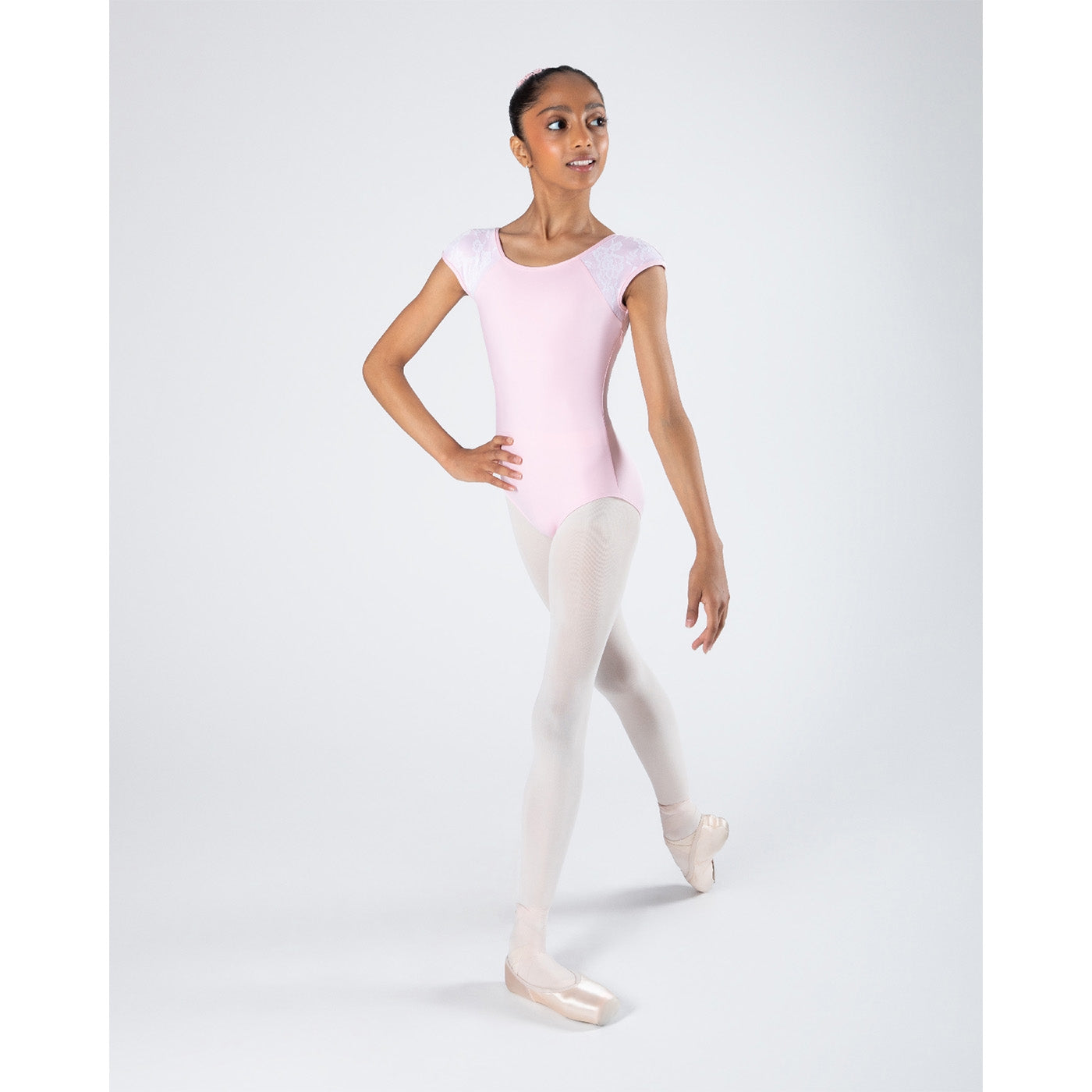 Mila Cross Back Lace Leotard - Child Candy