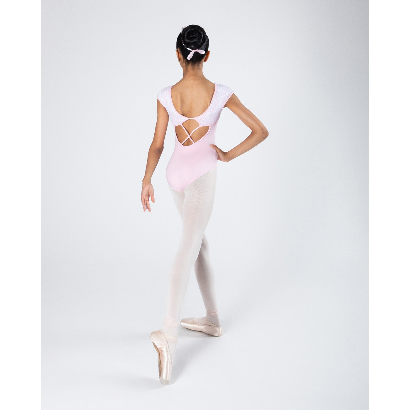 Mila Cross Back Lace Leotard - Child Candy