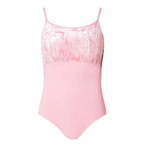 Eloise Velvet Camisole Leotard - Child Ballet Pink