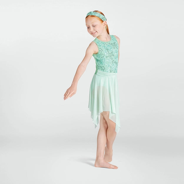 1st Position Flower Pattern Lyrical Dress - Mint