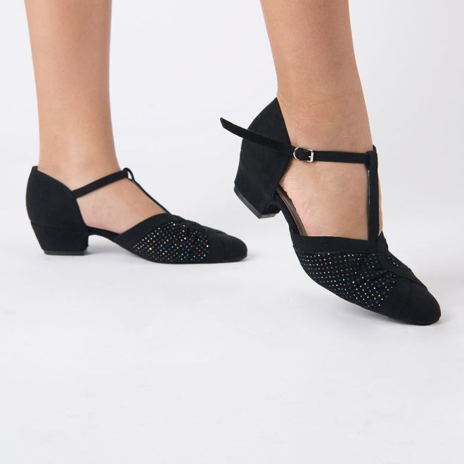 Emerald Ladies Social Dance Shoe - Wide Fit - Low Heel