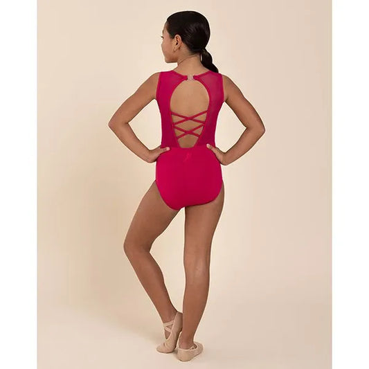 Abby Mesh Leotard - Child Mulberry - Limited Edition