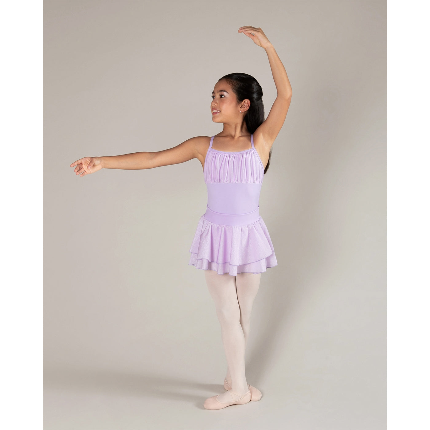 Emily Crystal Camisole Leotard - Child Lilac